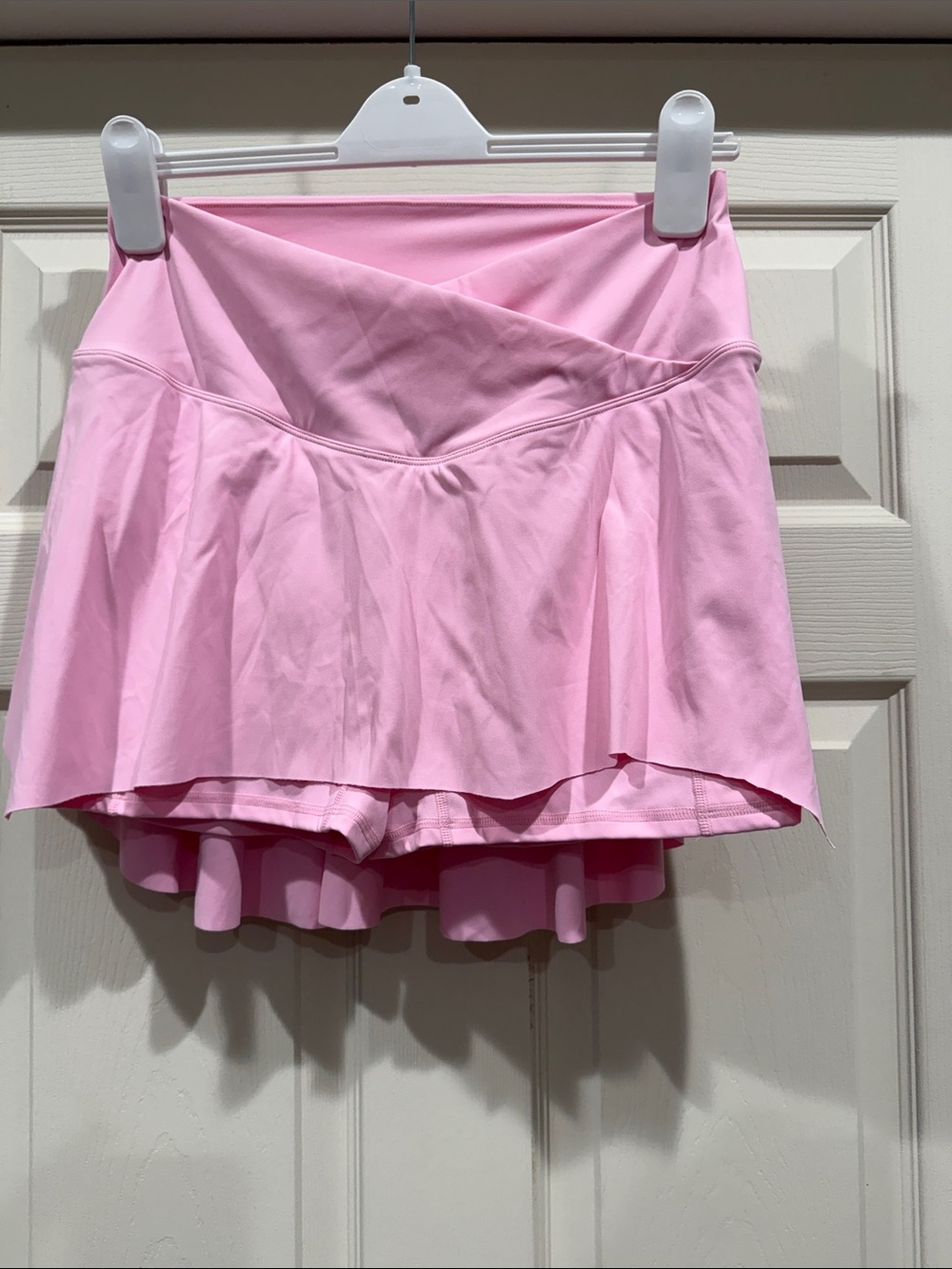HALARA Light Pink Skater Skort with Overlap Waistband